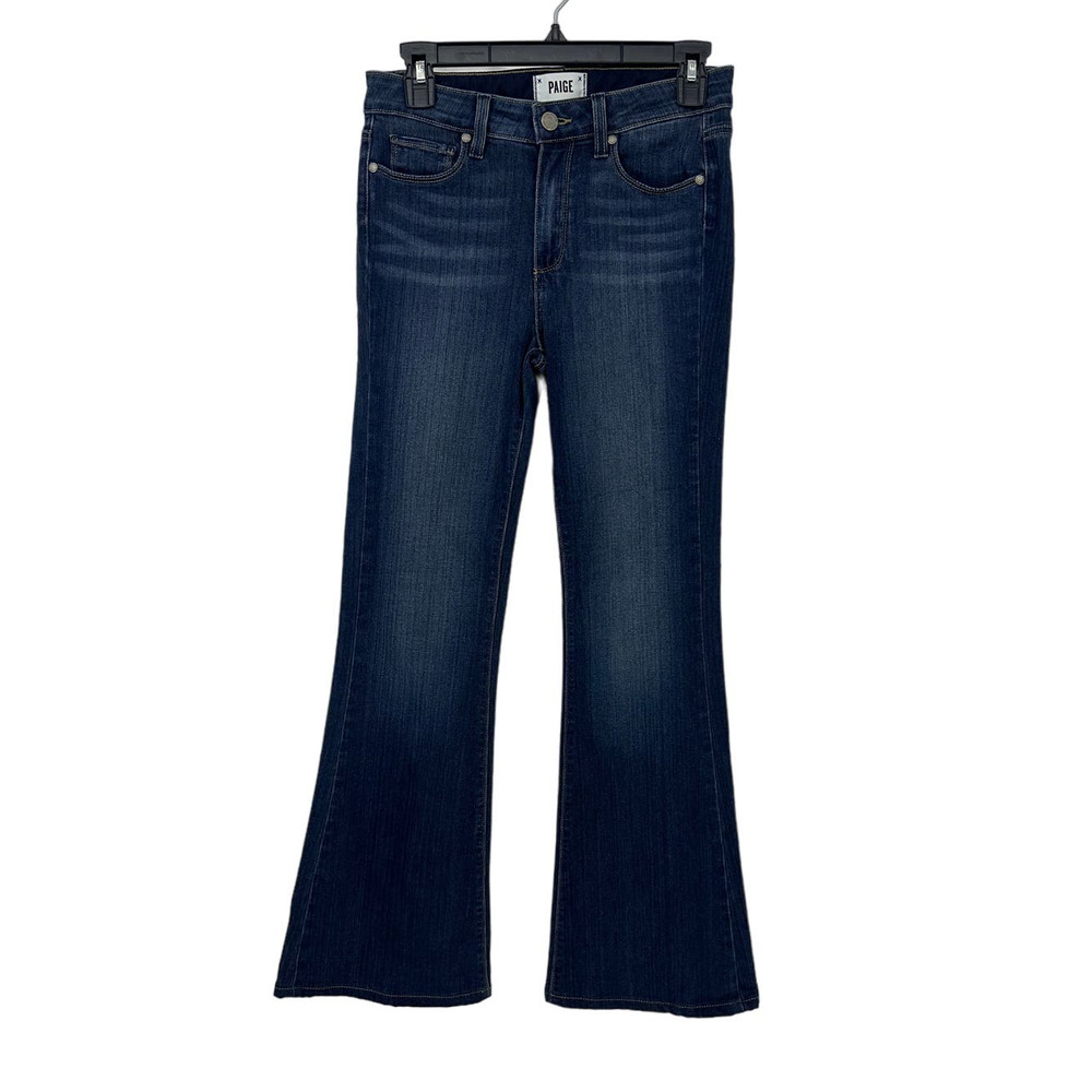 PAIGE Women's Flare Jeans - Dark Blue